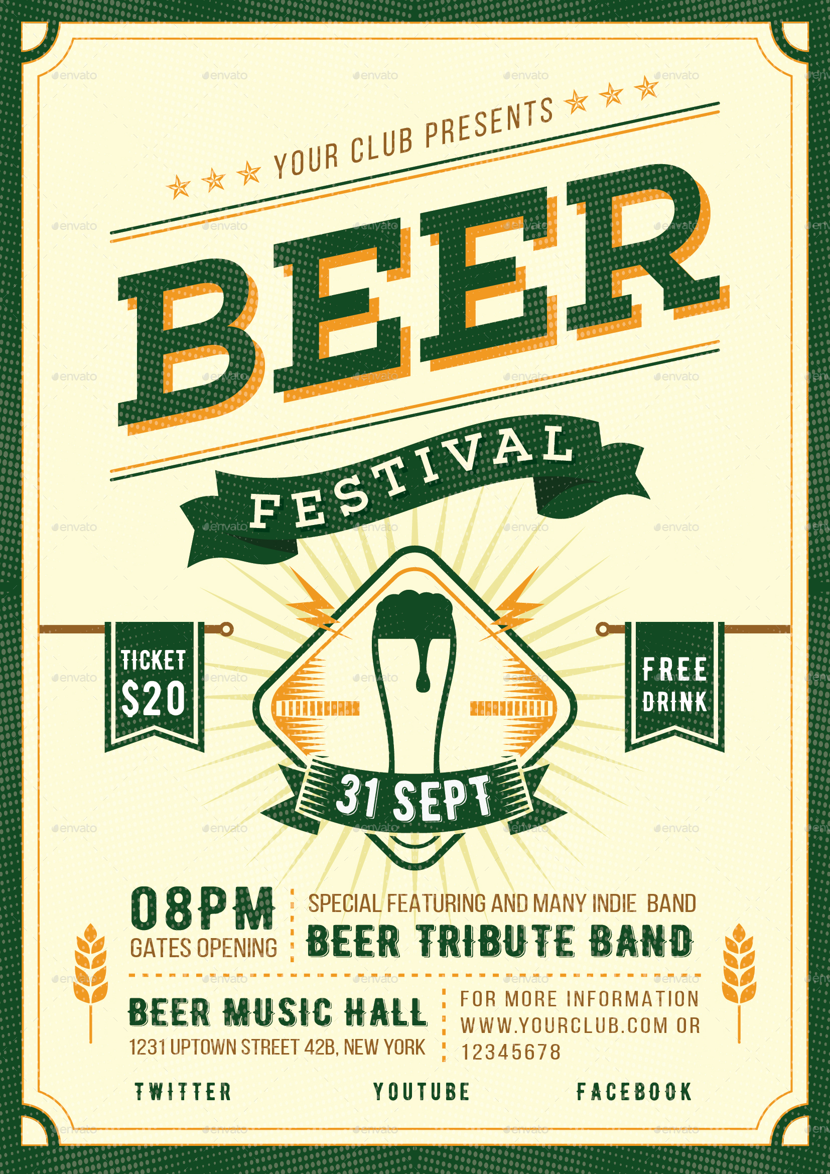 Beer Festival Flyer Vol.2 by TotemDesigns GraphicRiver